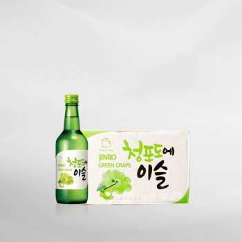 Promo 1 Ctn ( 20 Btl ) Soju Jinro Chamsiul Green Grape 360 ml