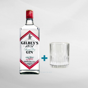 Bundling Gilbey's Gin 700 ml + Gelas Whisky